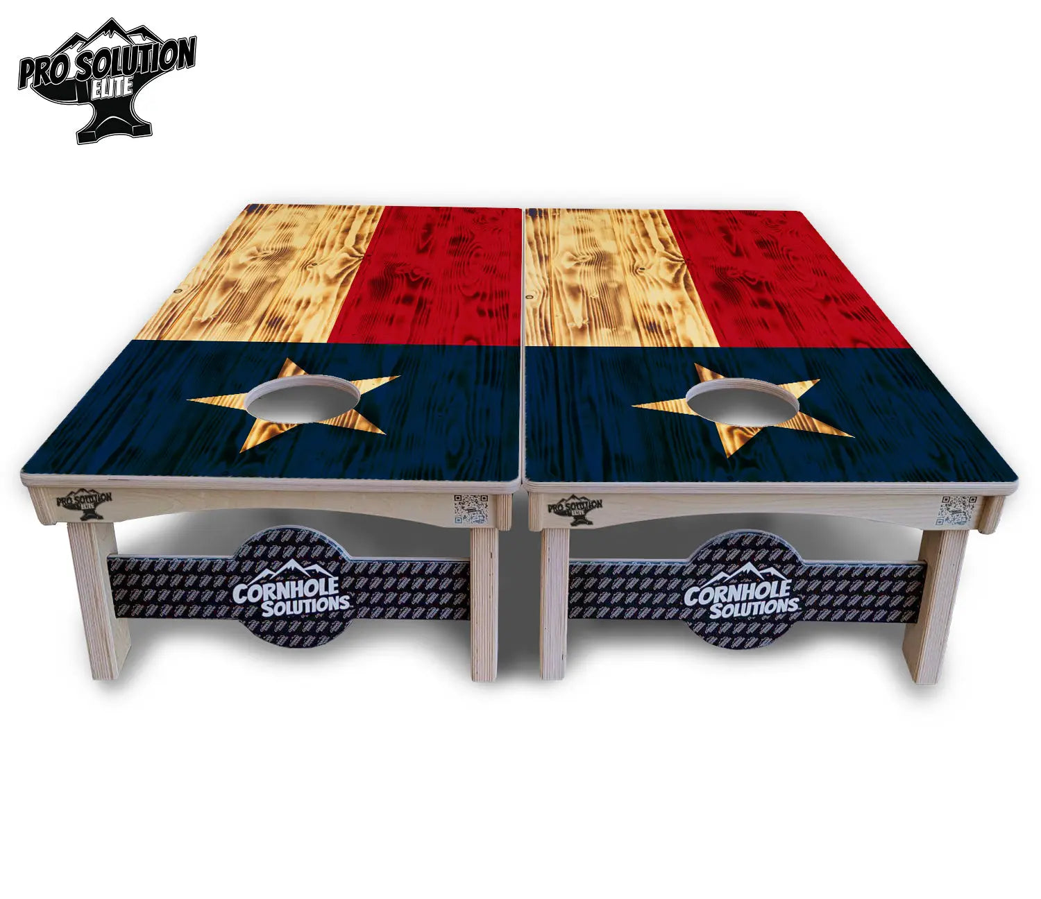 Burnt Texas Flag Cornhole Boards - Pro Solution Elite Series Cornhole Solutions