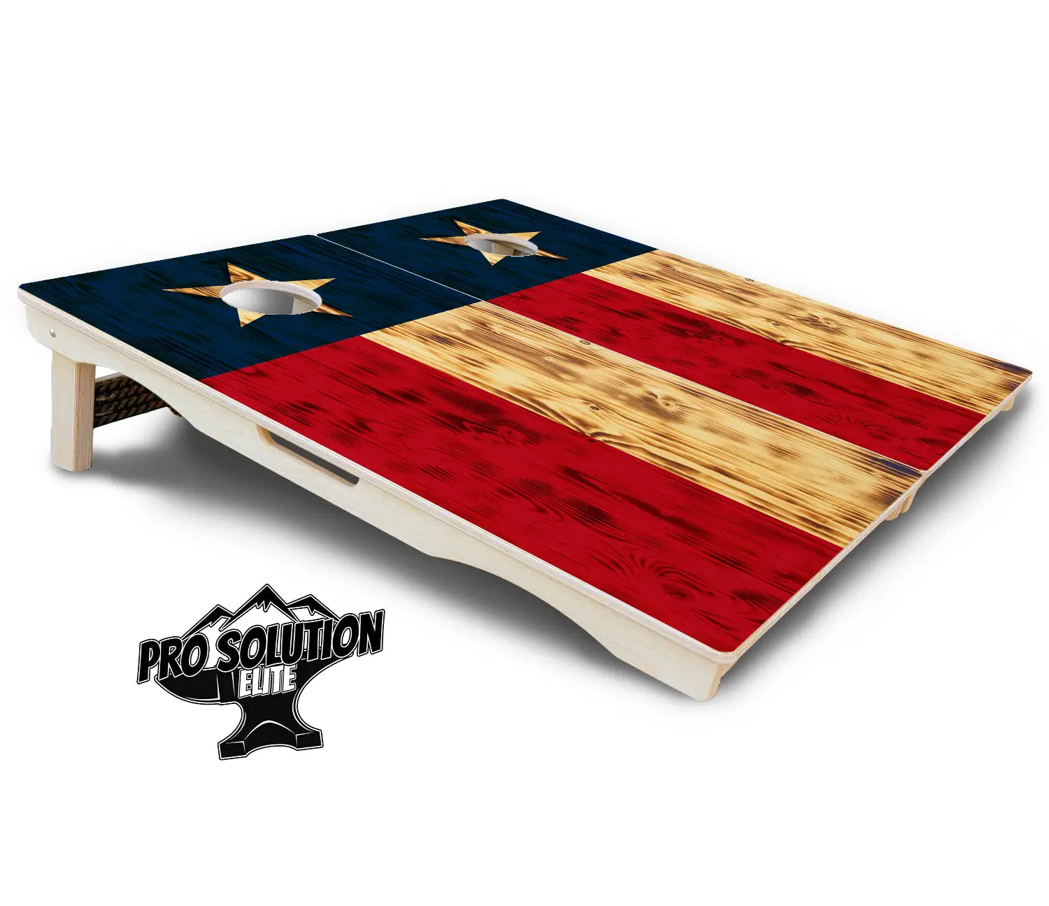 Burnt Texas Flag Cornhole Boards - Pro Solution Elite Series Cornhole Solutions