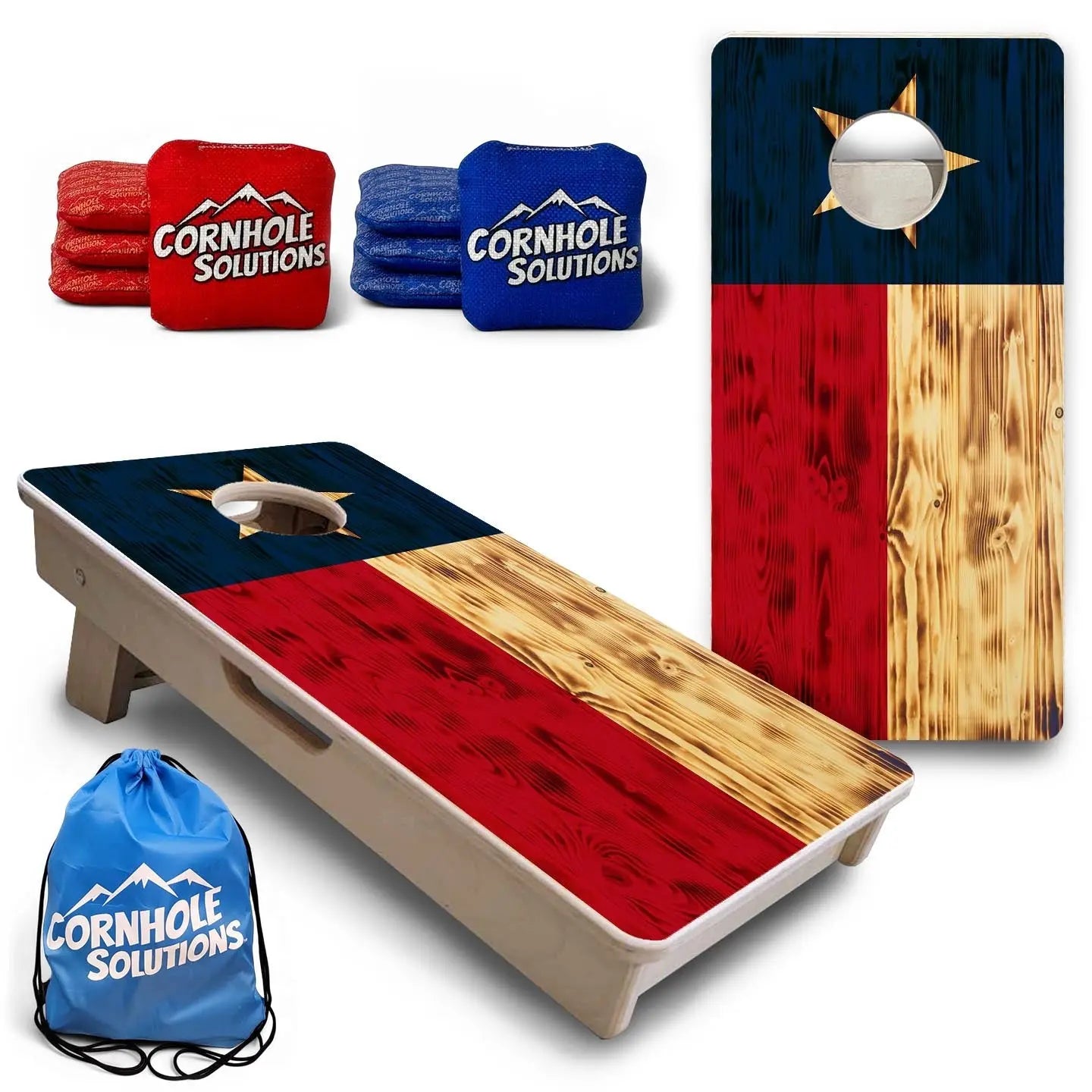 Burnt Texas Flag - Mini or Vacation Cornhole Boards Cornhole Solutions