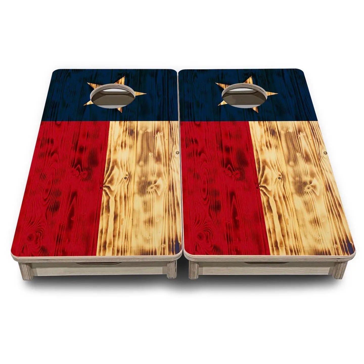 Burnt Texas Flag - Mini or Vacation Cornhole Boards Cornhole Solutions