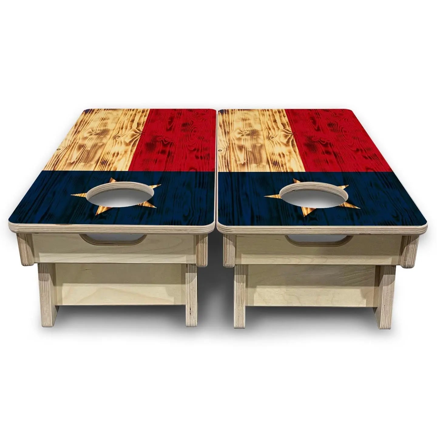 Burnt Texas Flag - Mini or Vacation Cornhole Boards Cornhole Solutions