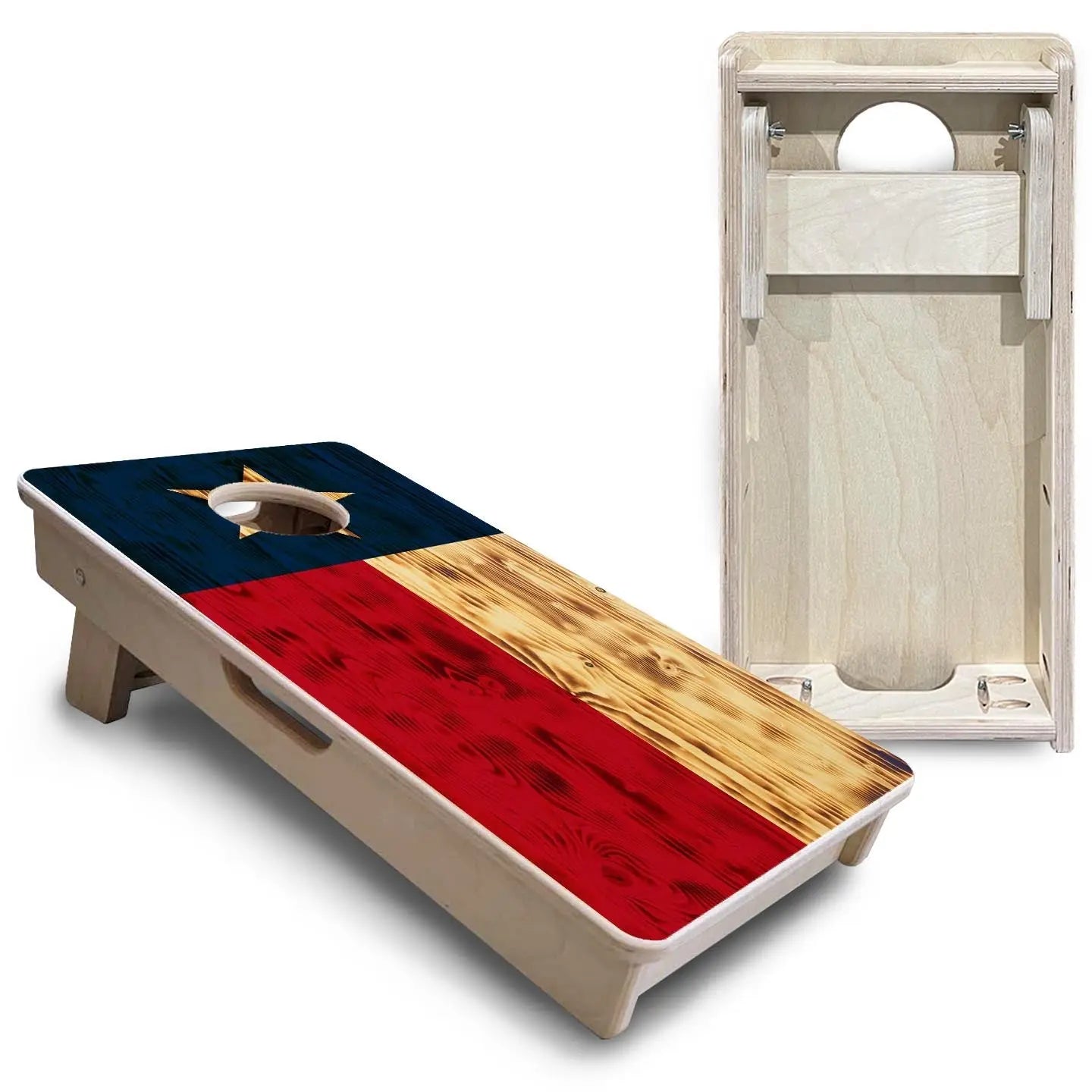 Burnt Texas Flag - Mini or Vacation Cornhole Boards Cornhole Solutions