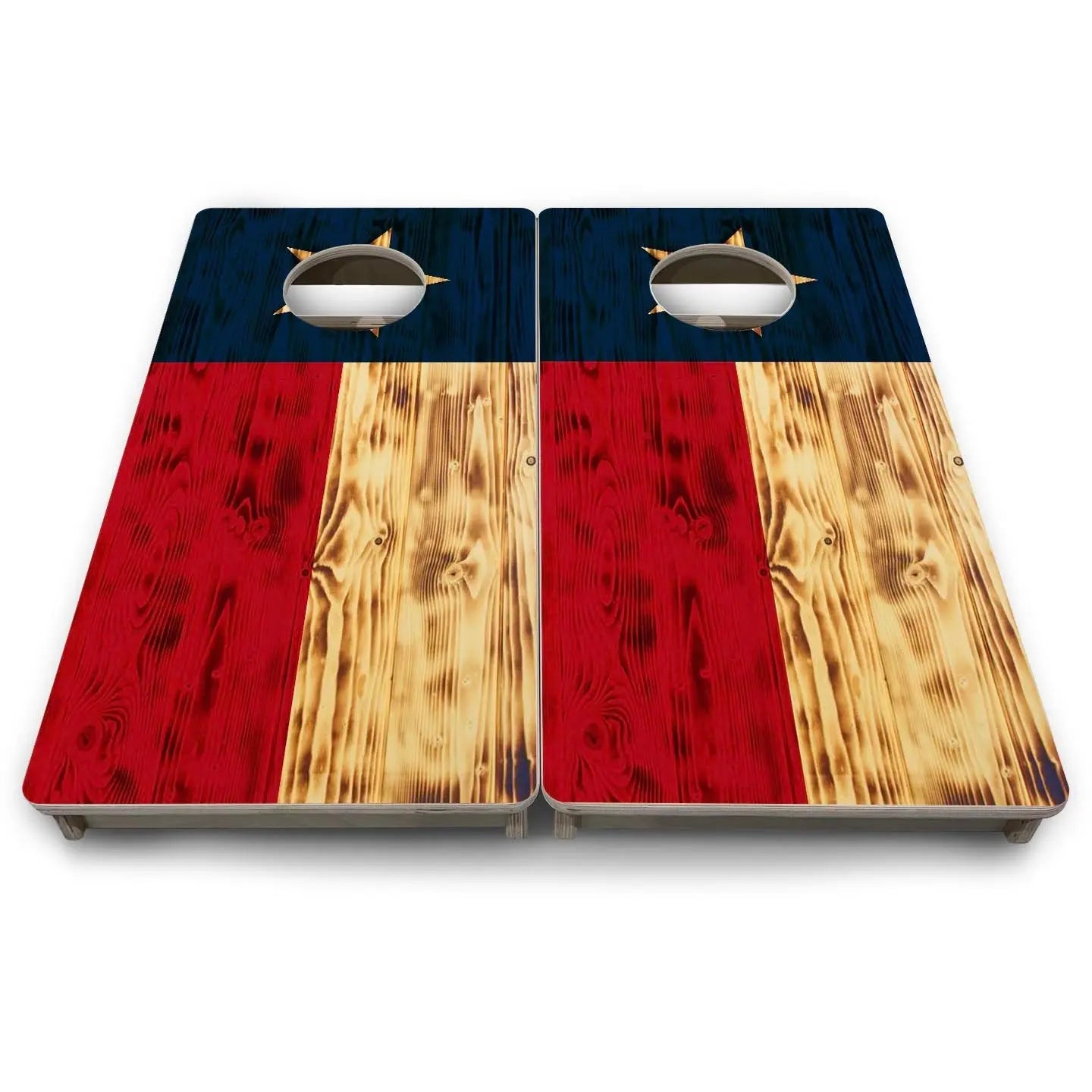 Burnt Texas Flag - Mini or Vacation Cornhole Boards Cornhole Solutions