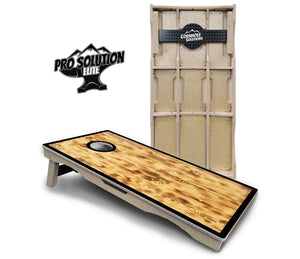 Burnt Wood Black Border Cornhole Boards - Pro Solution Elite Series Cornhole Solutions