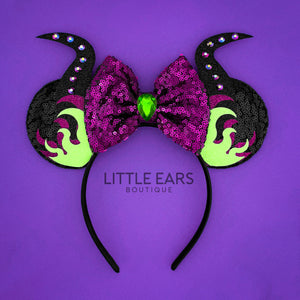 Light Up Mistress of All Evil Mickey Ears
