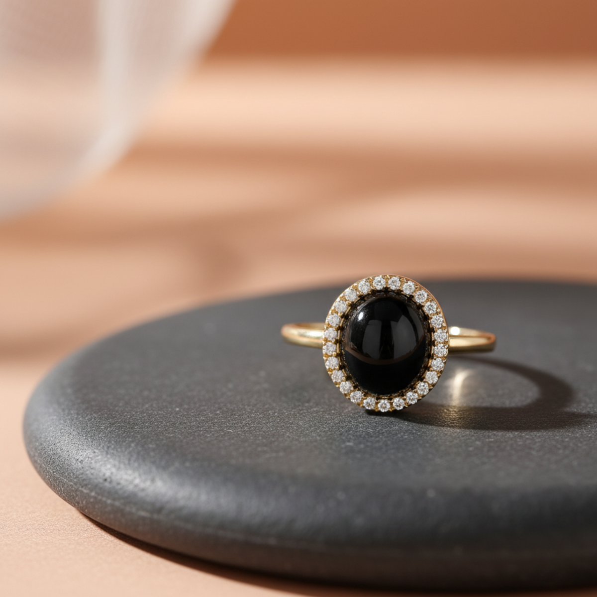 Amélie - Black Onyx Ring by Ke Bella, additional product image 4