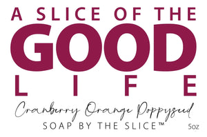Cranberry Orange Poppy Seed Soap Slice - 5 oz