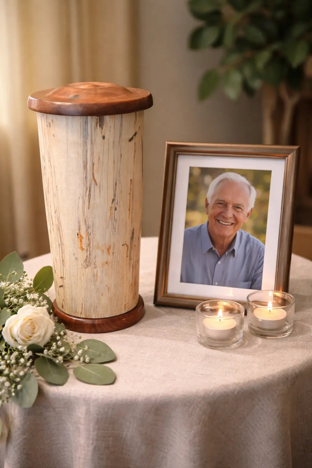 Hand Carved Wooden Urns Made in Mississippi