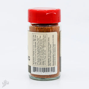 Bottle of Powerful Pepper Company Cajun Blackening Seasoning with nutrition facts label.