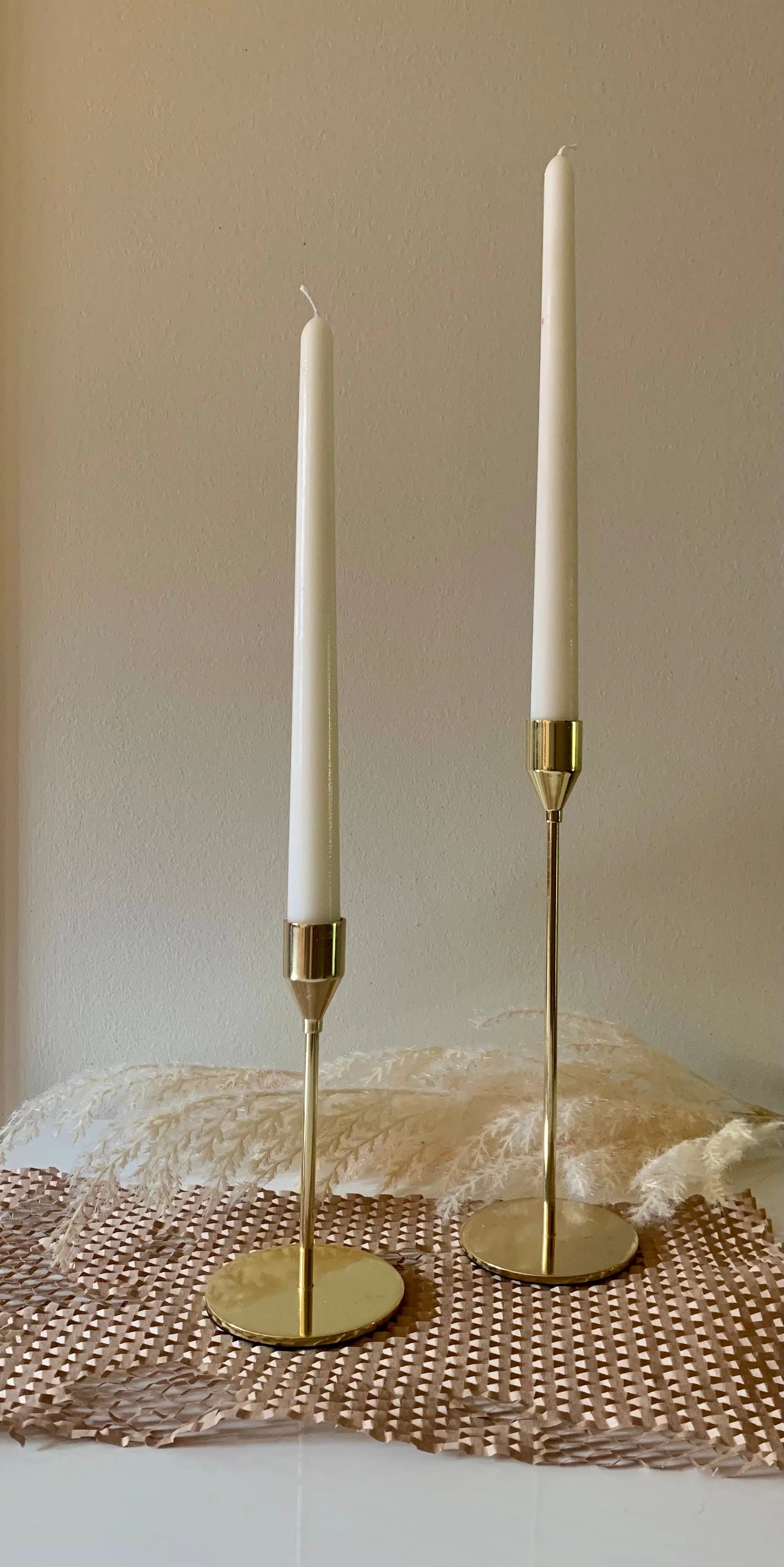 Calix taper candle set by Believe Candle
