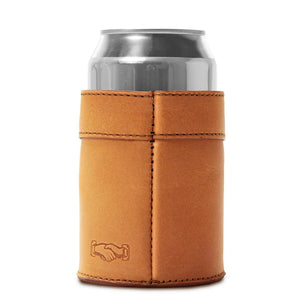 Campaign Leather Can Koozie Mission Mercantile Leather Goods