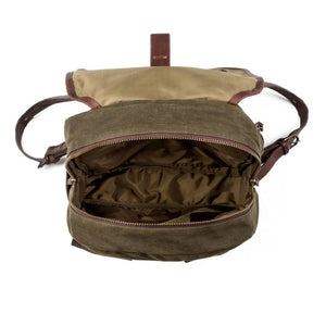 Campaign Waxed Canvas Backpack Mission Mercantile Leather Goods