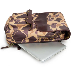 Campaign Waxed Canvas Backpack Mission Mercantile Leather Goods
