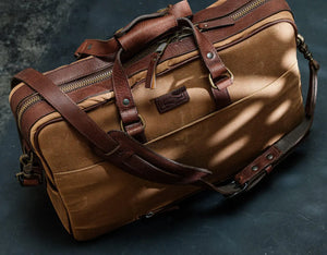 Campaign Waxed Canvas Briefcase Mission Mercantile Leather Goods