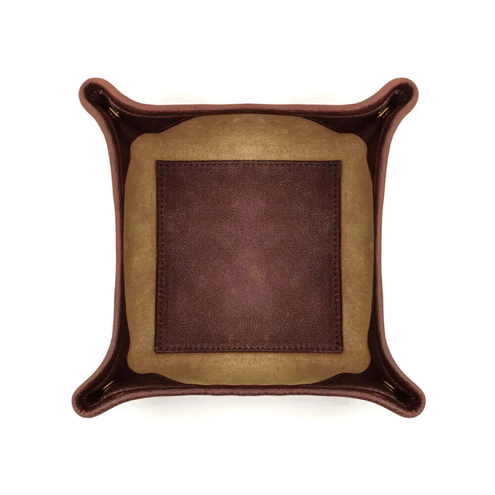 Campaign Waxed Canvas Desk Caddy Mission Mercantile Leather Goods