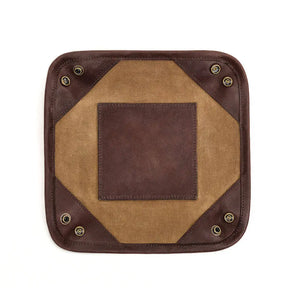 Campaign Waxed Canvas Desk Caddy Mission Mercantile Leather Goods