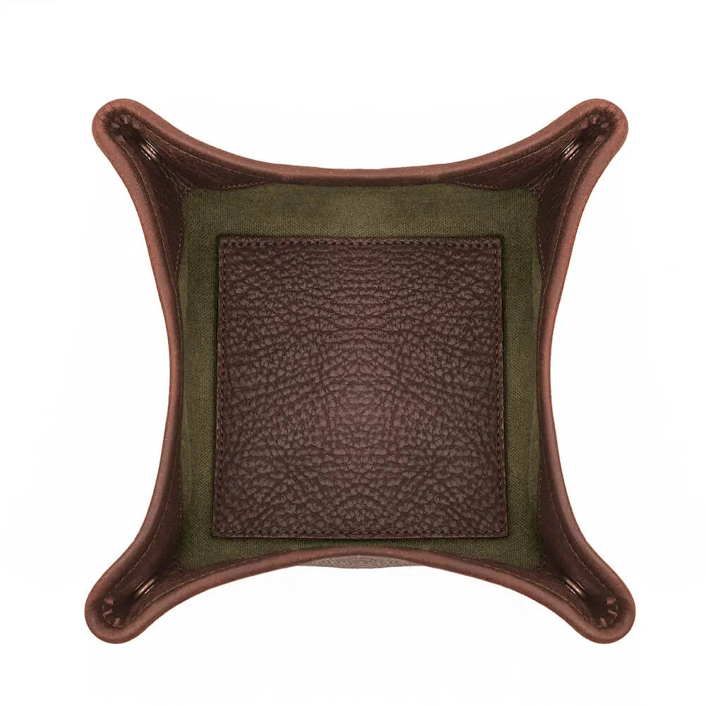 Campaign Waxed Canvas Desk Caddy Mission Mercantile Leather Goods