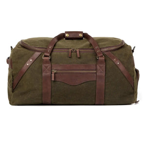 Campaign Waxed Canvas Large Duffle Bag Mission Mercantile Leather Goods