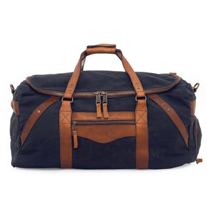 Campaign Waxed Canvas Large Duffle Bag Mission Mercantile Leather Goods
