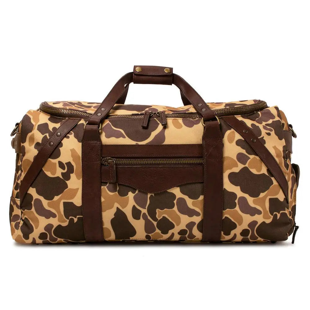 Campaign Waxed Canvas Large Duffle Bag Mission Mercantile Leather Goods