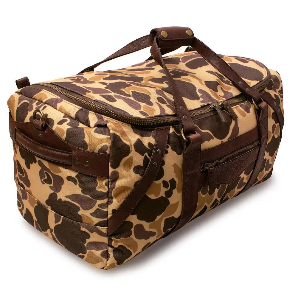 Campaign Waxed Canvas Large Duffle Bag Mission Mercantile Leather Goods