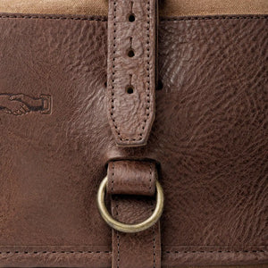 Campaign Waxed Canvas Roll-Up Toiletry Shave Kit Mission Mercantile Leather Goods