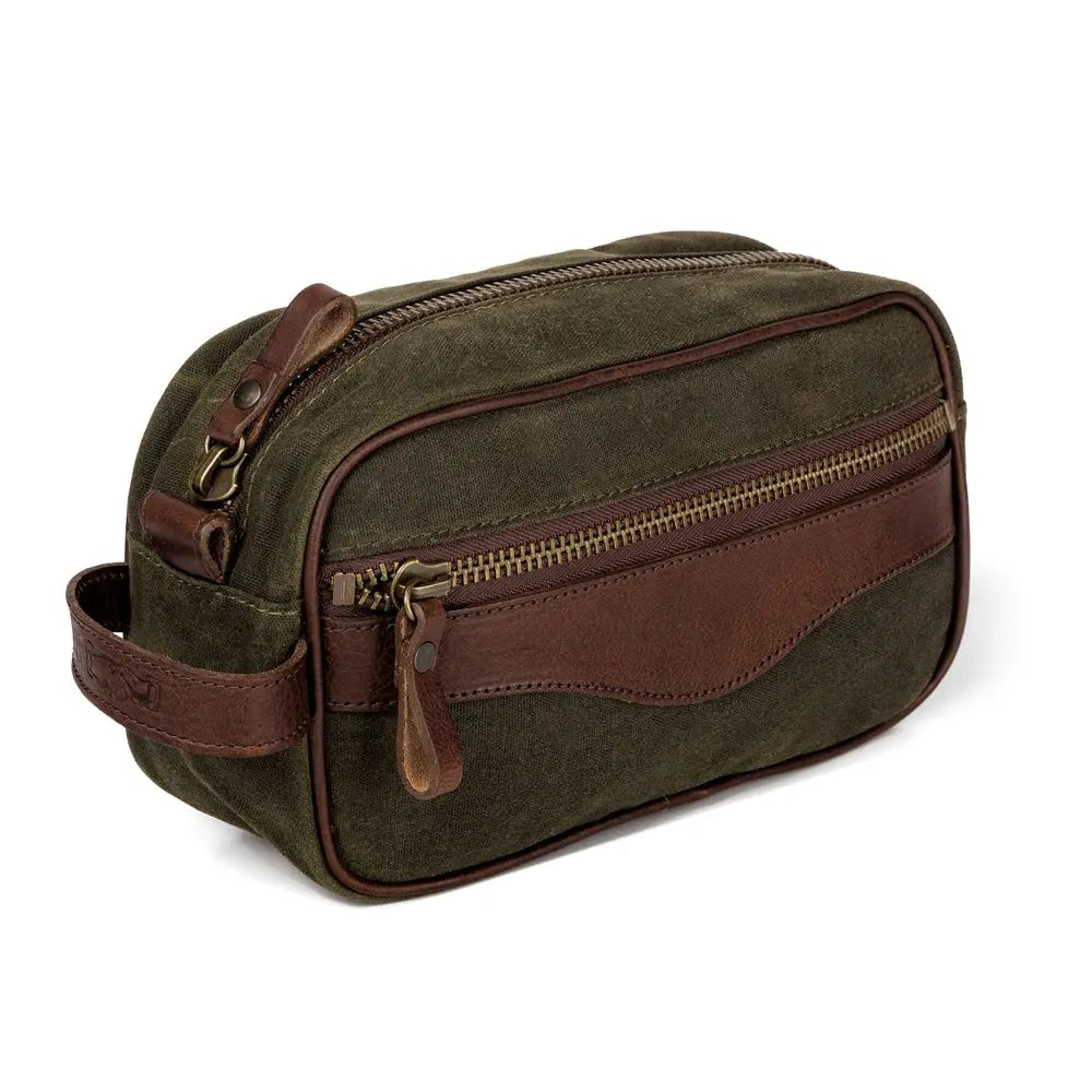 Campaign Waxed Canvas Toiletry Shave Kit Mission Mercantile Leather Goods