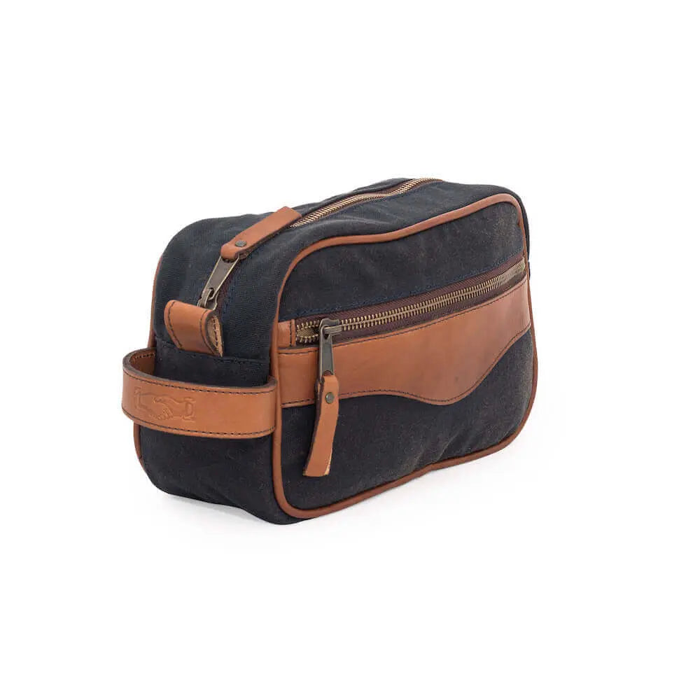 Campaign Waxed Canvas Toiletry Shave Kit Mission Mercantile Leather Goods
