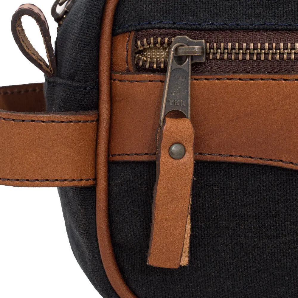 Campaign Waxed Canvas Toiletry Shave Kit Mission Mercantile Leather Goods