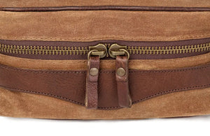 Campaign Waxed Canvas Toiletry Square Shave Kit Mission Mercantile Leather Goods
