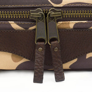 Campaign Waxed Canvas Toiletry Square Shave Kit Mission Mercantile Leather Goods