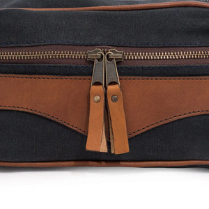 Campaign Waxed Canvas Toiletry Square Shave Kit Mission Mercantile Leather Goods