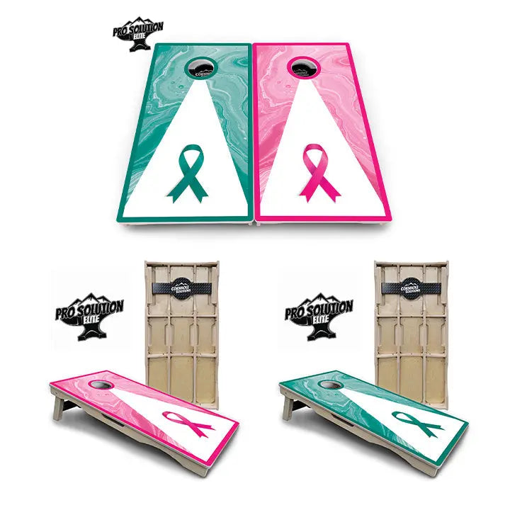 Cancer Awareness Cornhole Boards - Pro Solution Elite Series Cornhole Solutions