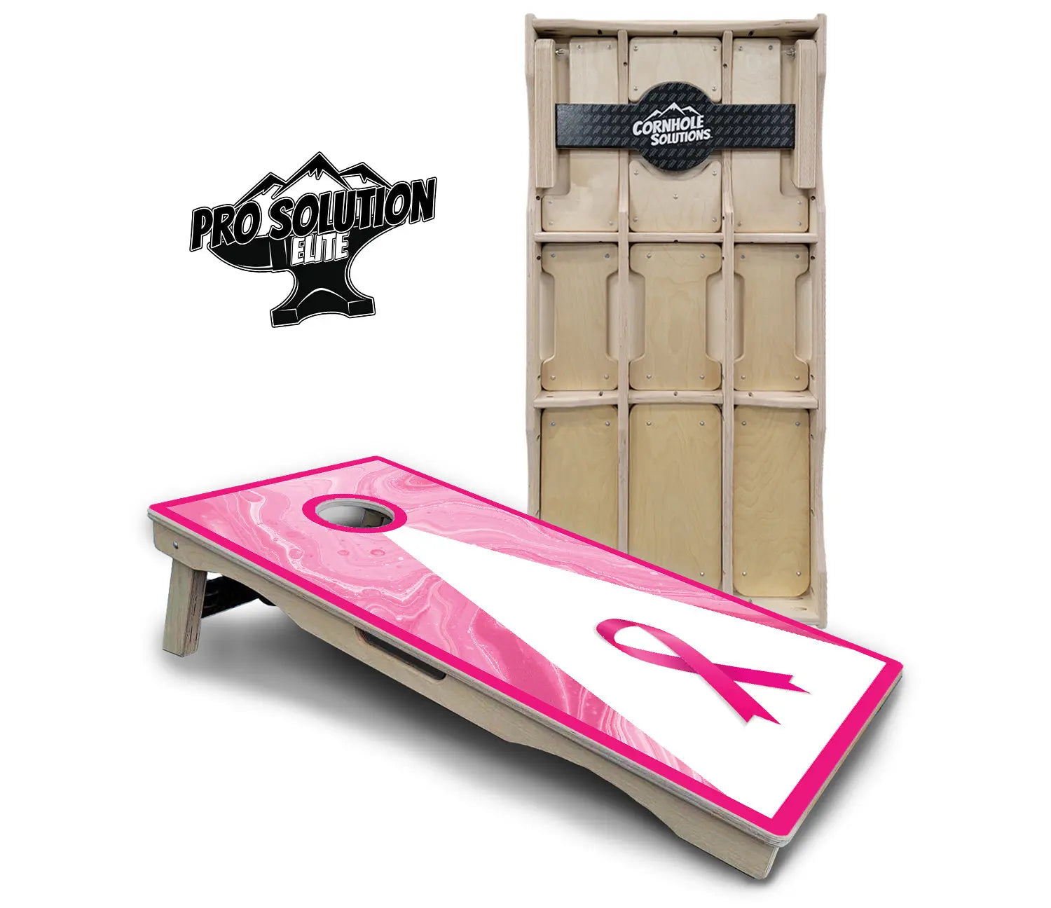 Cancer Awareness Cornhole Boards - Pro Solution Elite Series Cornhole Solutions