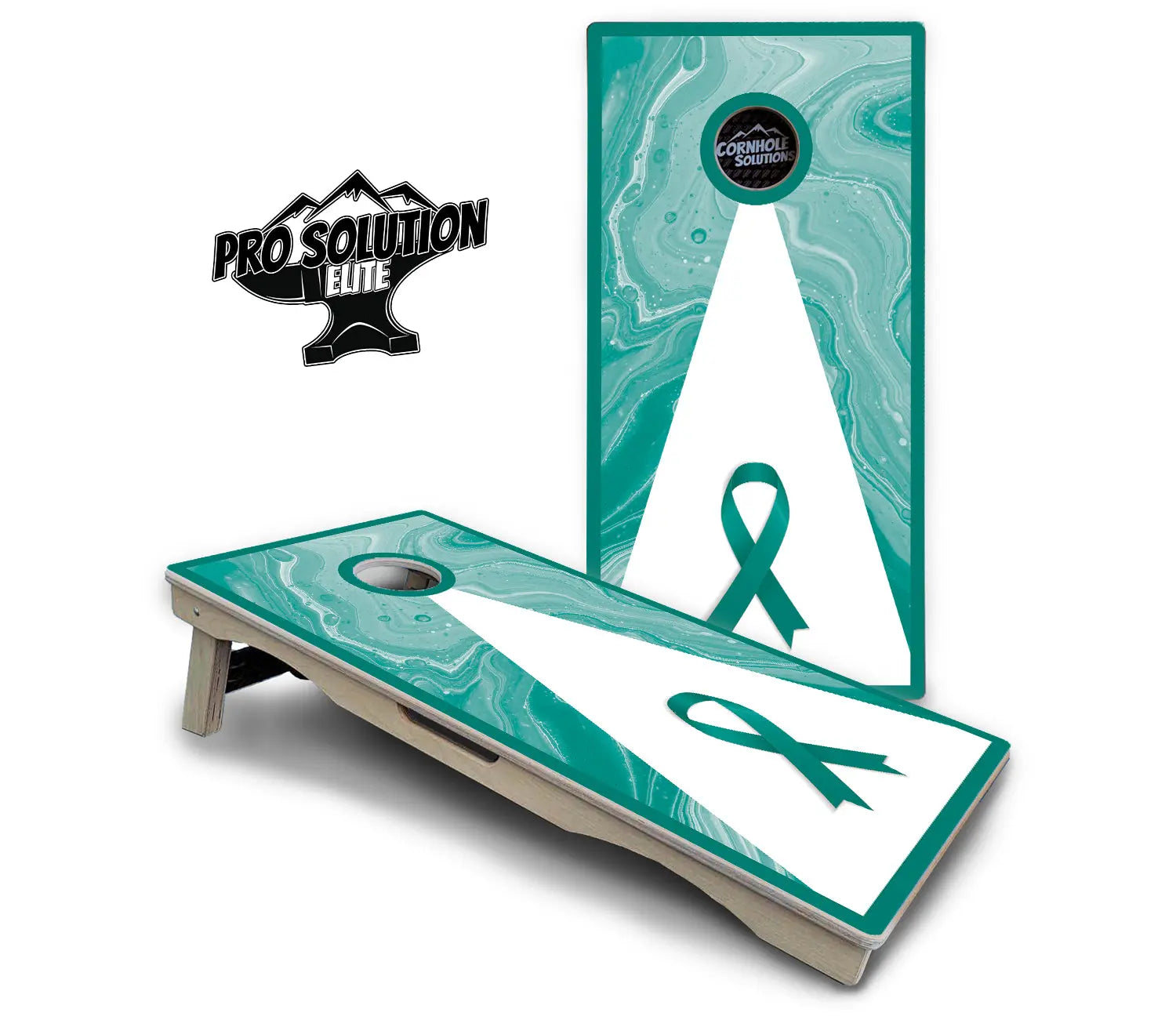 Cancer Awareness Cornhole Boards - Pro Solution Elite Series Cornhole Solutions