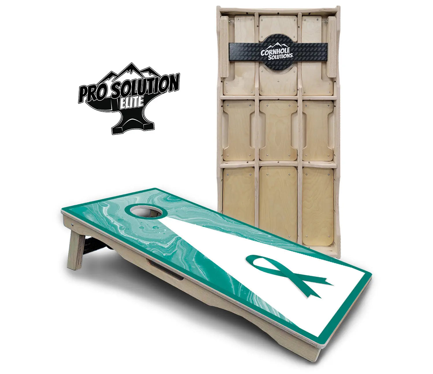 Cancer Awareness Cornhole Boards - Pro Solution Elite Series Cornhole Solutions