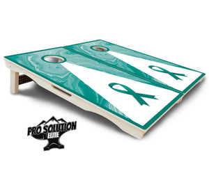 Cancer Awareness Cornhole Boards - Pro Solution Elite Series Cornhole Solutions