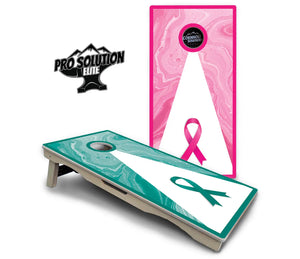 Cancer Awareness Cornhole Boards - Pro Solution Elite Series Cornhole Solutions