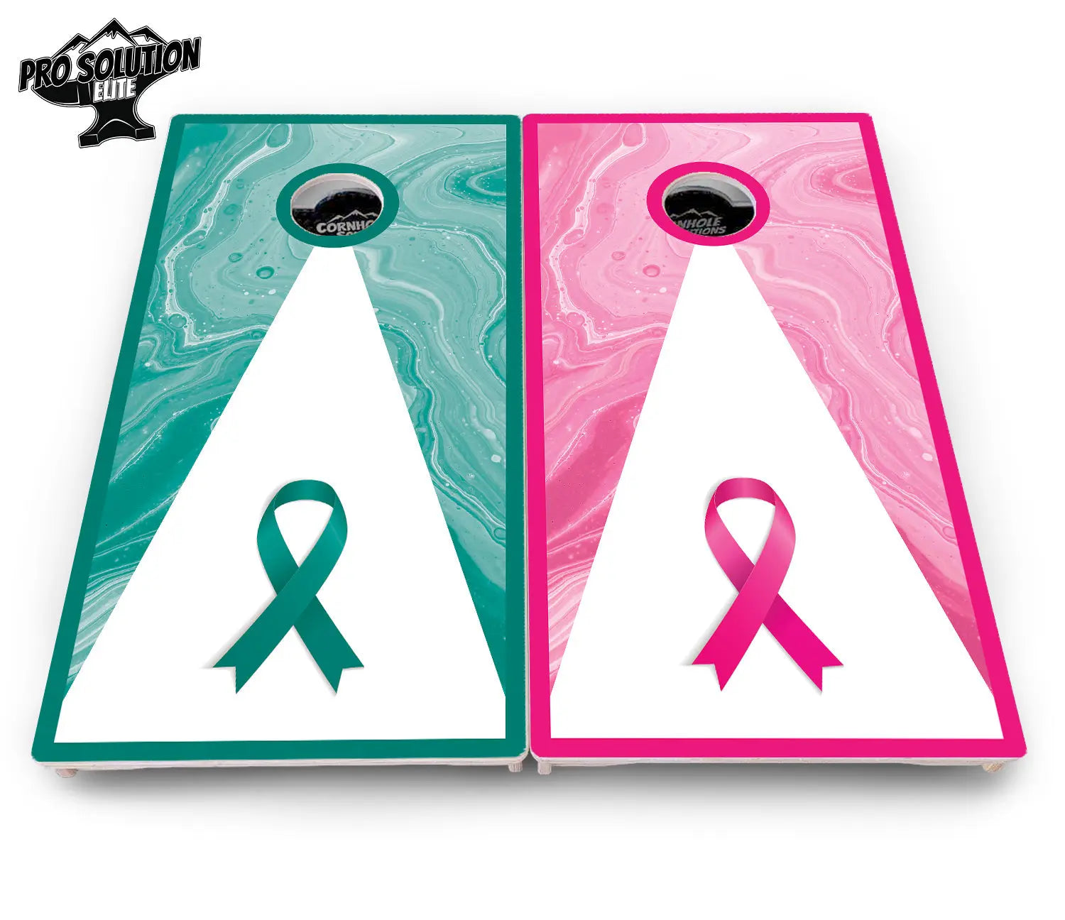 Cancer Awareness Cornhole Boards - Pro Solution Elite Series Cornhole Solutions