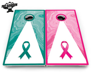Cancer Awareness Cornhole Boards - Pro Solution Elite Series Cornhole Solutions