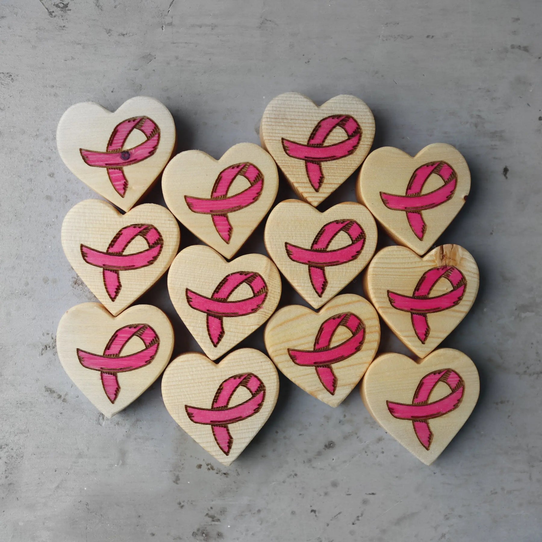 Cancer Awareness Hearts Dennehey Design Co.