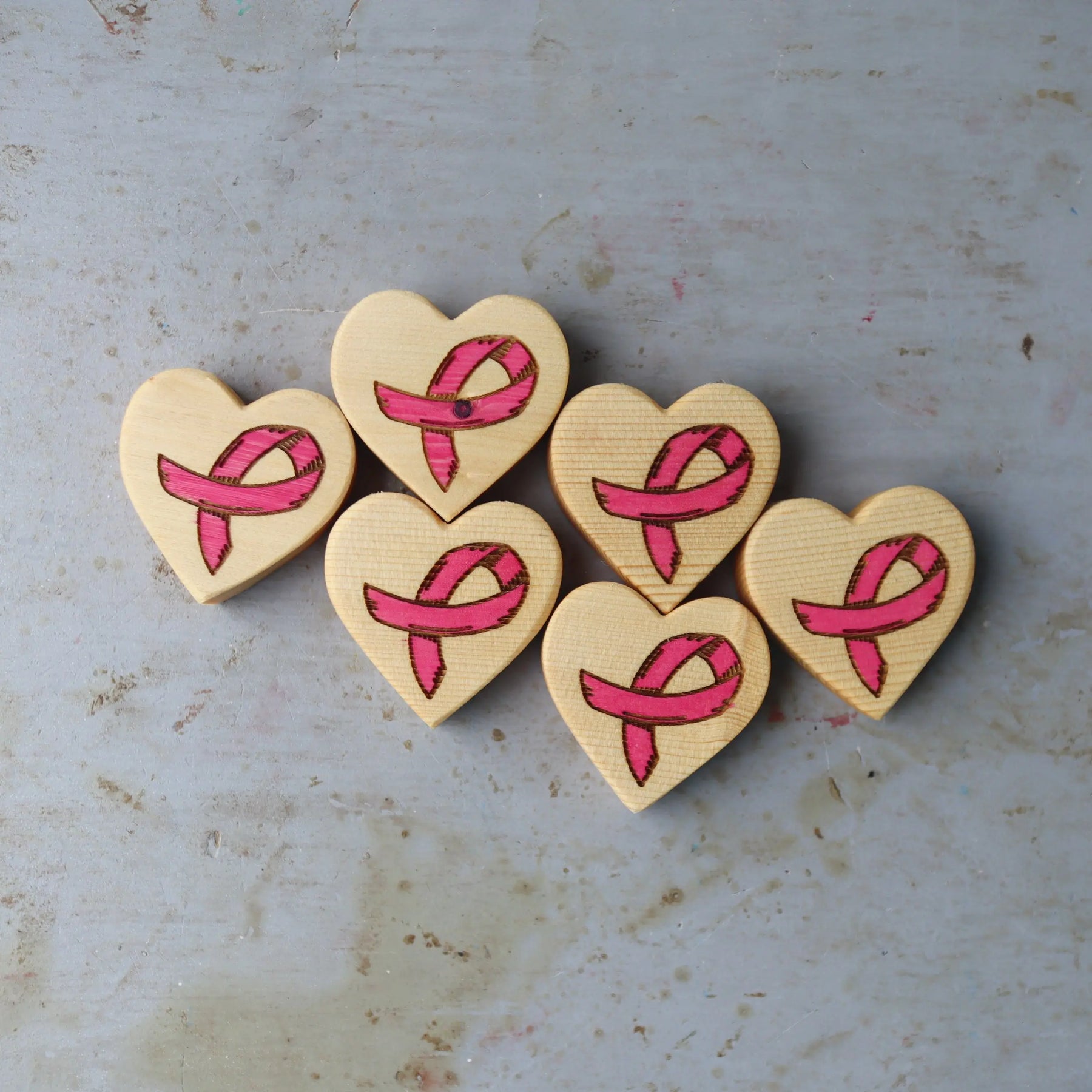 Cancer Awareness Hearts Dennehey Design Co.