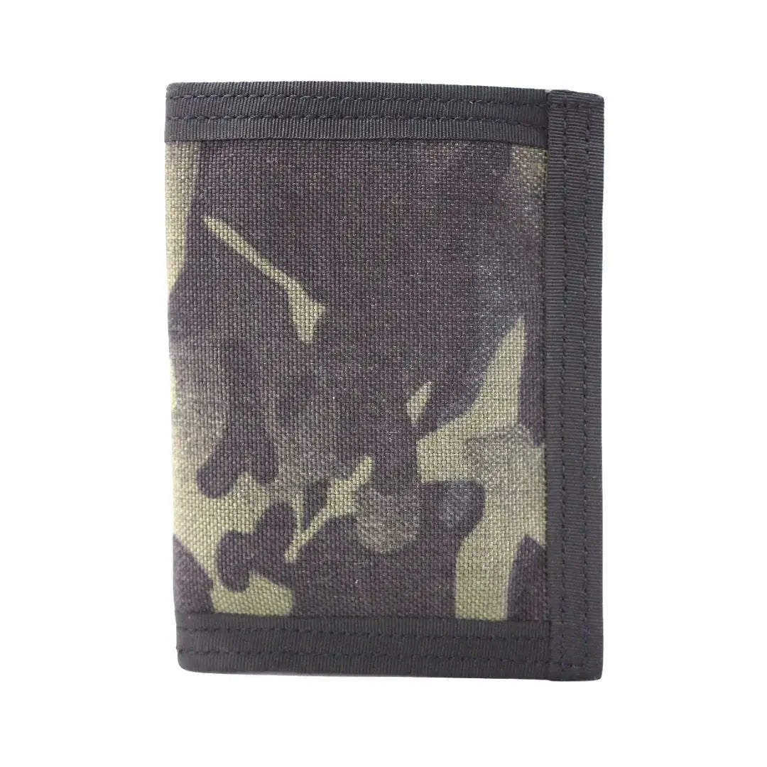 Camouflage bifold wallet made of durable fabric
