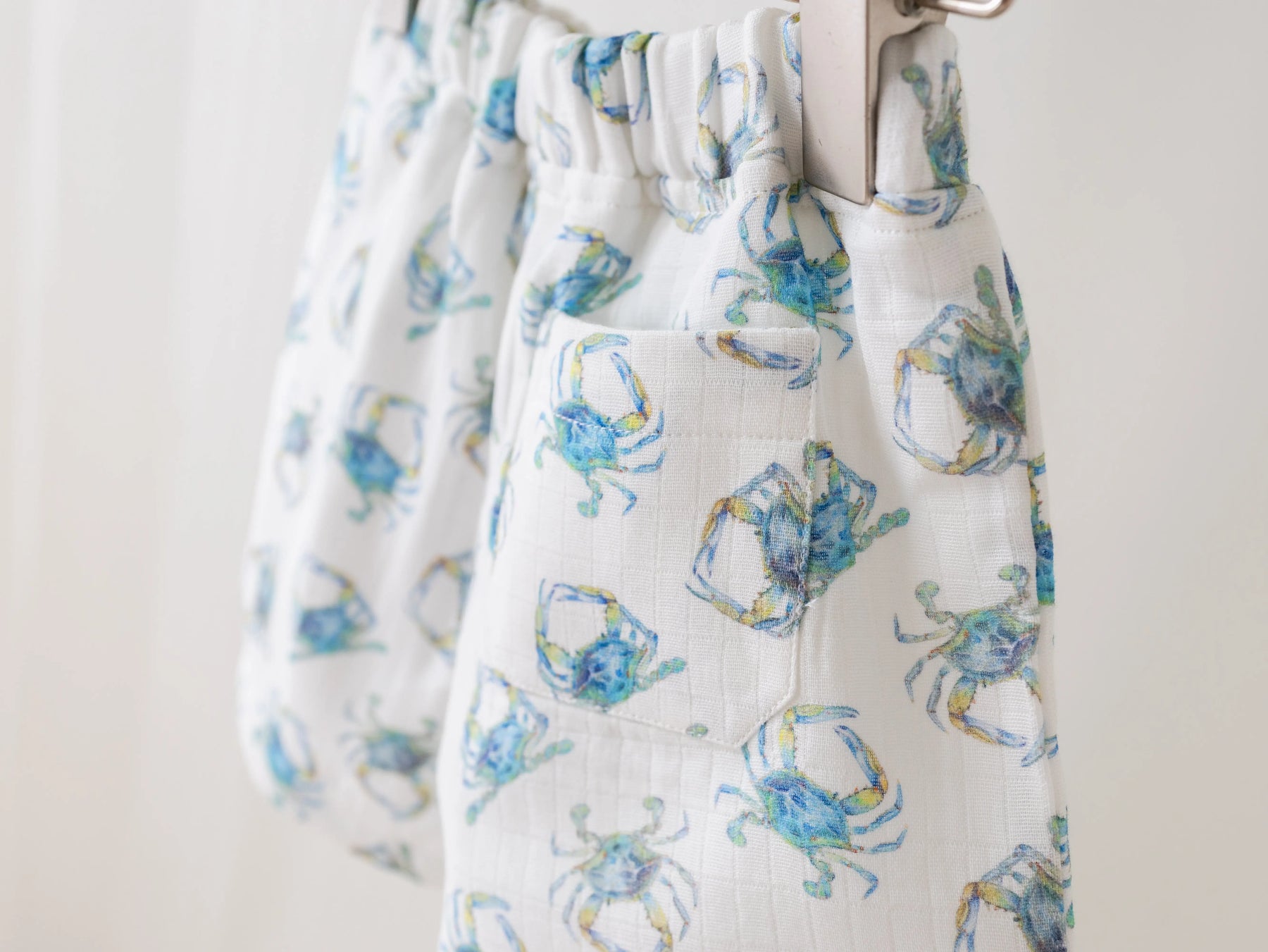 Catching Crabs Organic Muslin Shorts Nola Tawk