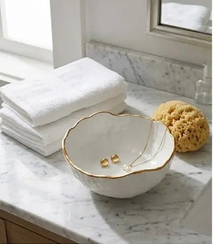 Ceramic Bowl - Gold Rim - Main Street Collective