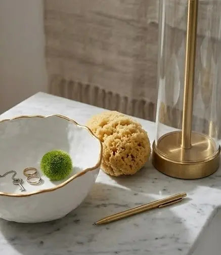 Ceramic Bowl - Gold Rim - Main Street Collective