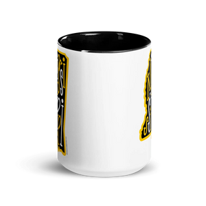 Ceramic Mug: Texas Bouncy Letters Handdrawn Art (Black & Gold). Leslie's Mississippi! Unique coffee cup, perfect gift!