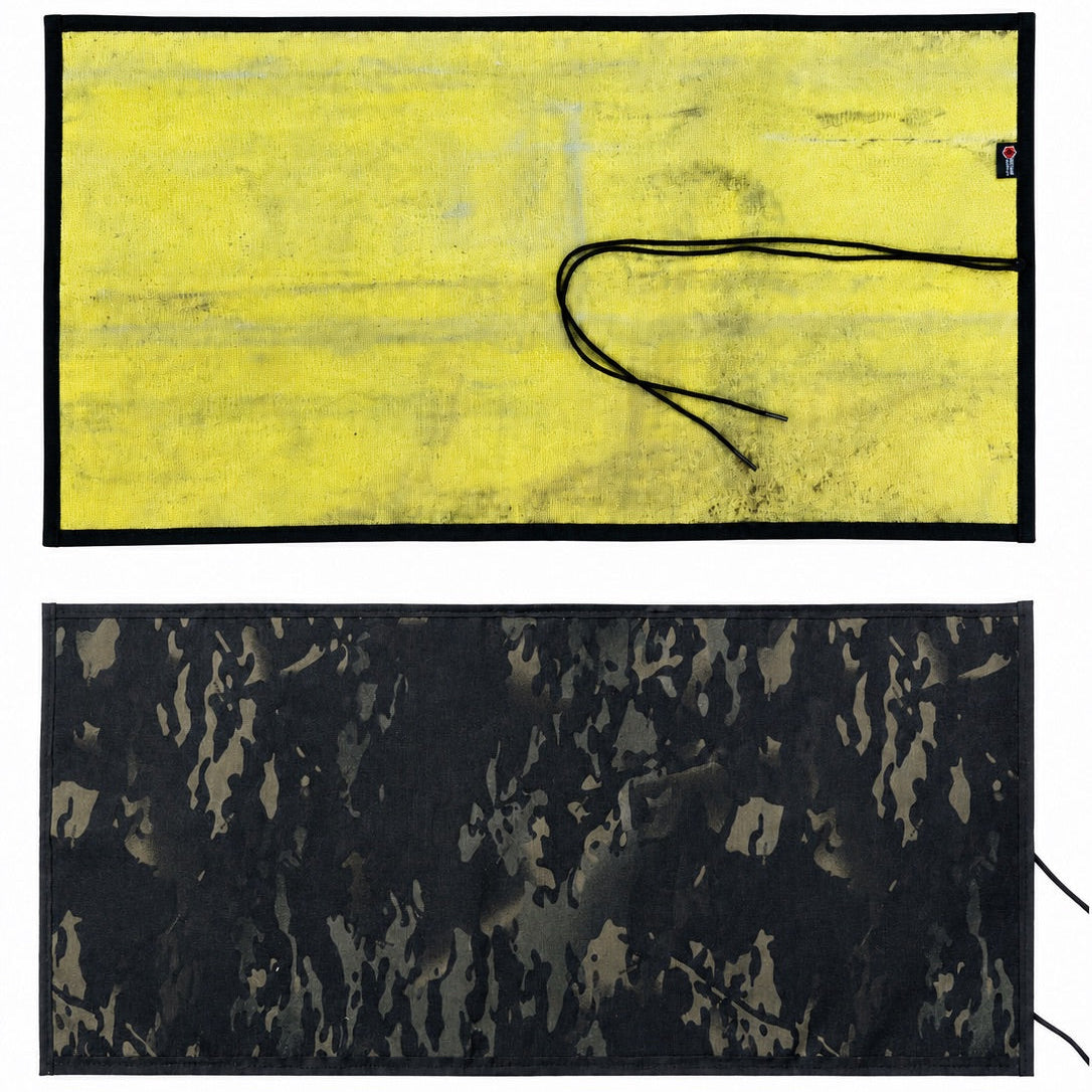 Drop Zone Mat - Premium - Firehose Edition by Recycled Firefighter, handmade leather goods detail photo 2