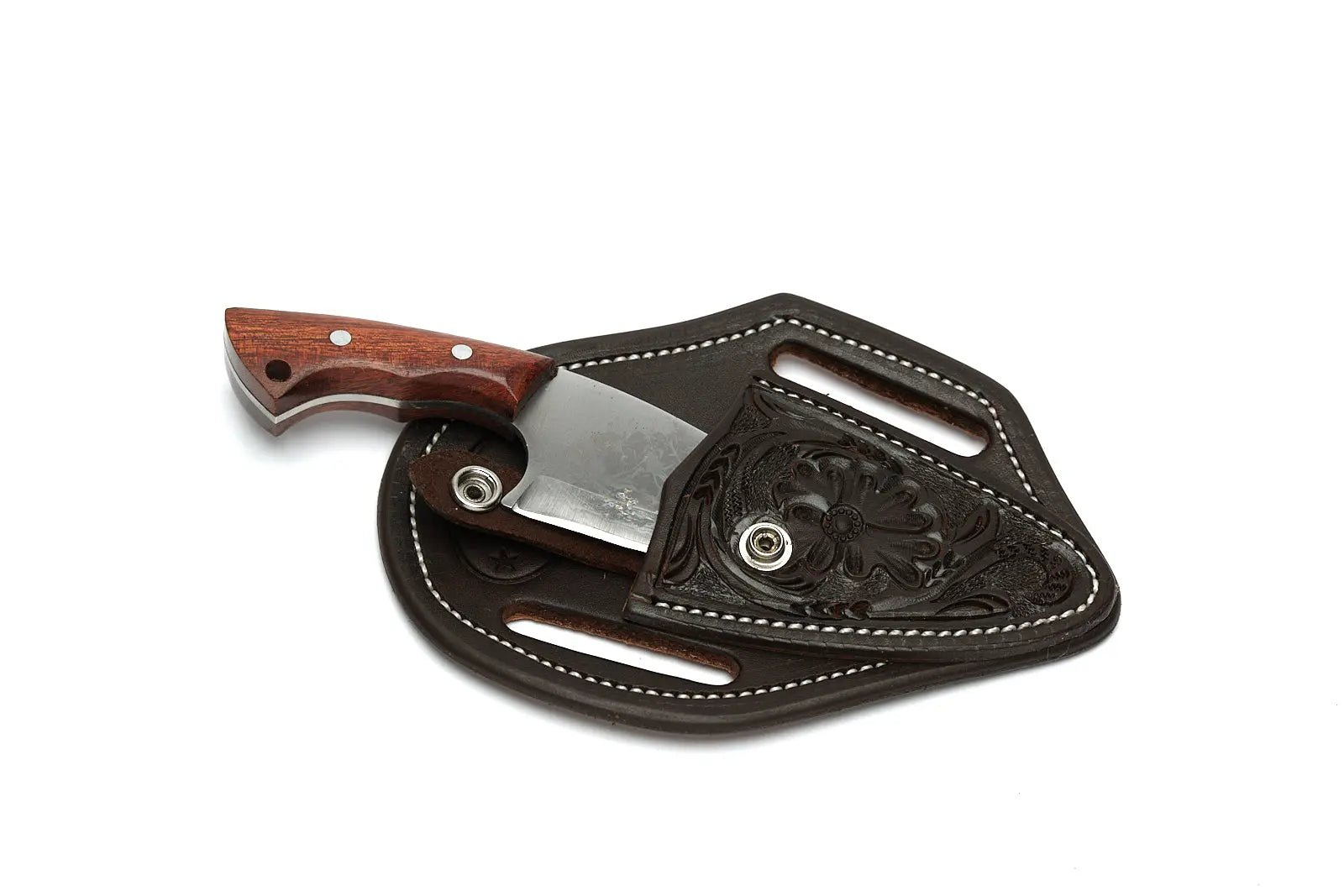 Chocolate Floral Knife Sheath with Knife