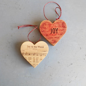 Christmas Carol Heart Ornaments Dennehey Design Co.